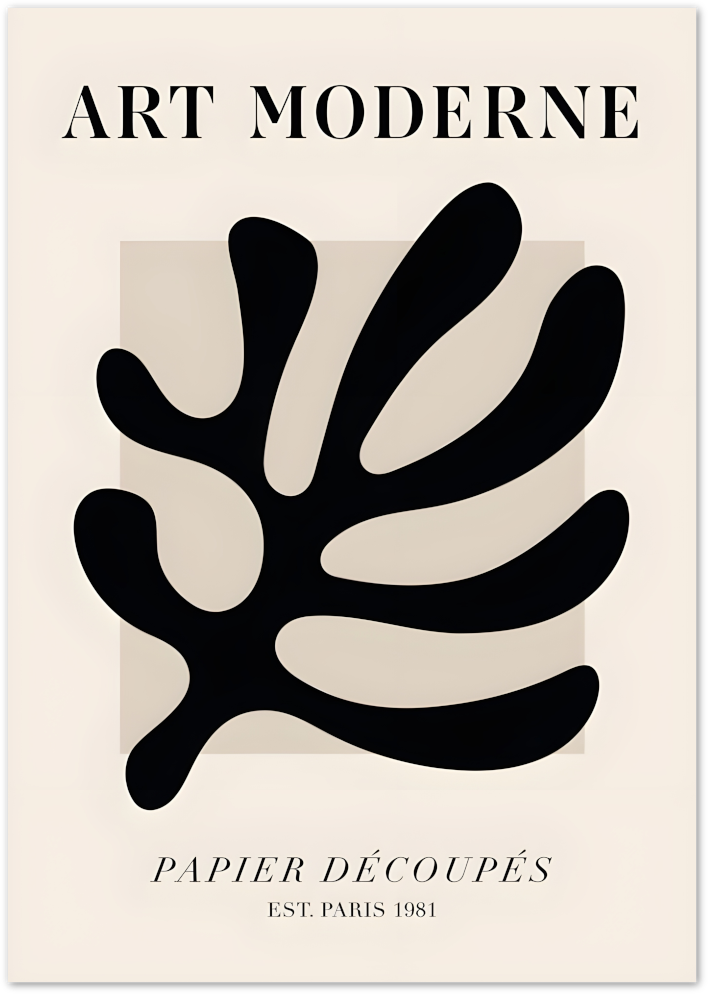 Posterux© | Coral Form Poster – Organic Line Composition