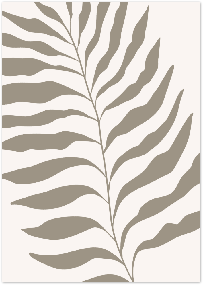 Posterux© | Palm Leaf Poster – Botanical Neutral Wall Art