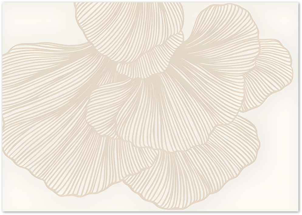Posterux© | Delicate Petals Poster – Floral Line Art