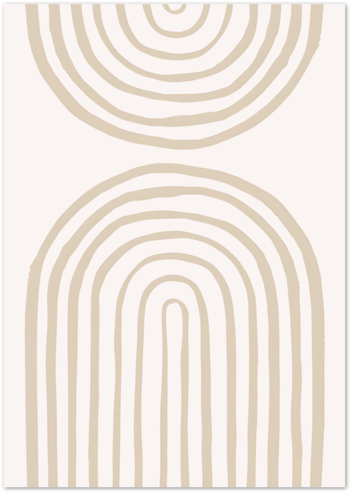 Posterux© | Arched Harmony Poster – Hand-Drawn Geometry