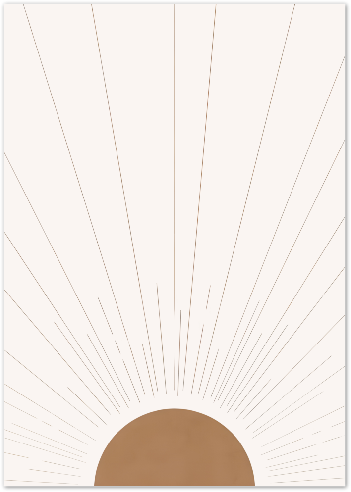 Posterux© | Radiant Sun Poster – Minimal Abstract Sunburst