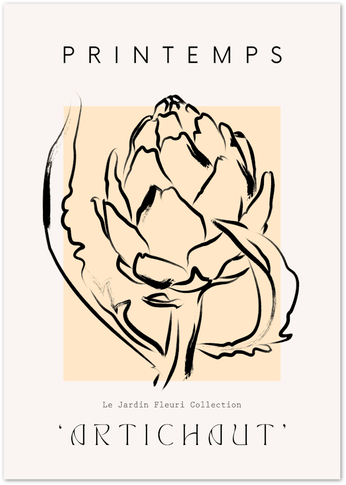 Posterux© | Artichaut Poster – Le Jardin Fleuri Collection