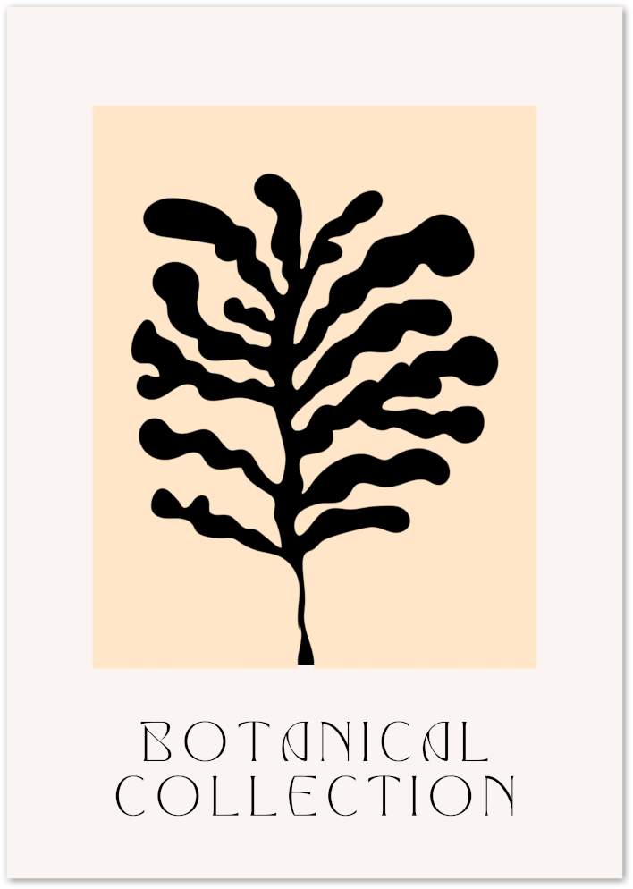Posterux© | Botanical Coral Poster – Modern Nature Illustration