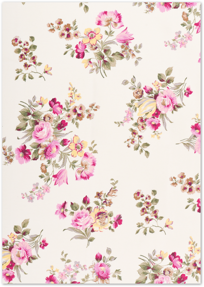 Posterux© | Vintage Floral Cream Poster – Romantic Flower Pattern