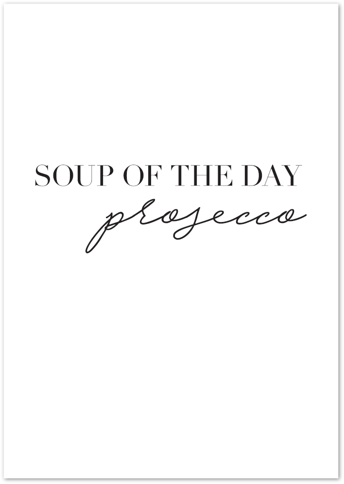 Posterux© | Soup of the Day – Playful Handwritten Typography Poster