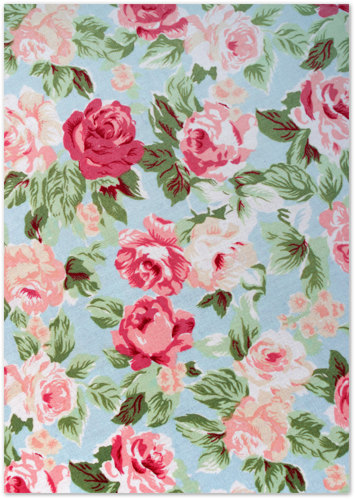 Posterux© | Rose Garden Fabric Print Poster – Vintage Floral Pattern