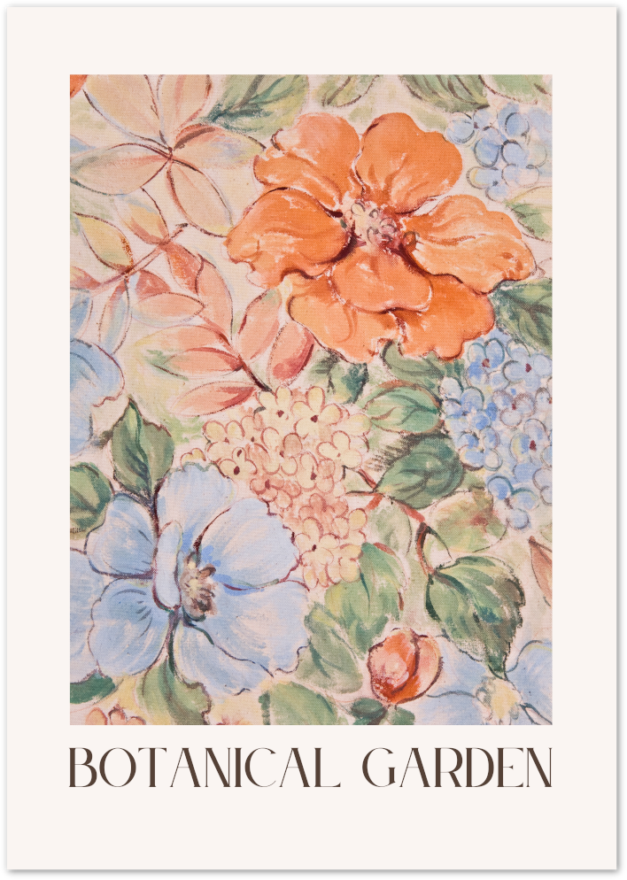 Posterux© | Botanical Garden Poster – Vintage Floral Print