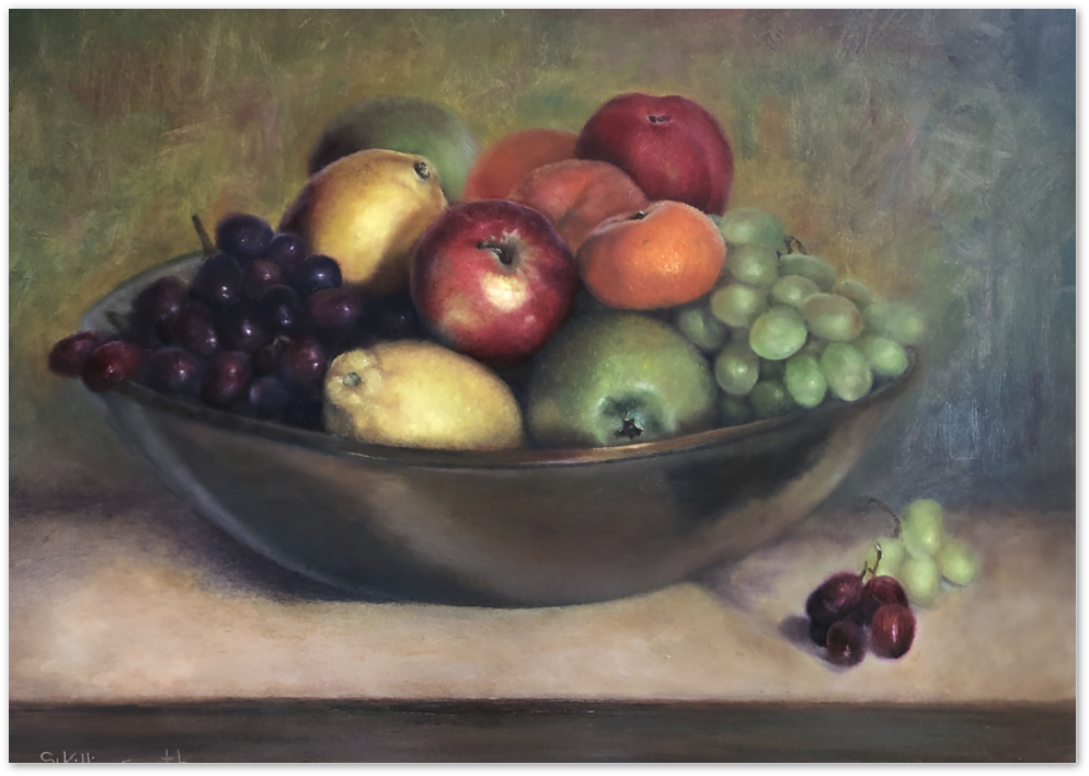 Posterux© | Classic Fruit Bowl Poster – Vintage Still Life Painting