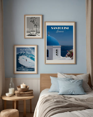 Posterux© | Blue Serenity Gallery Wall – Set of 3 Posters